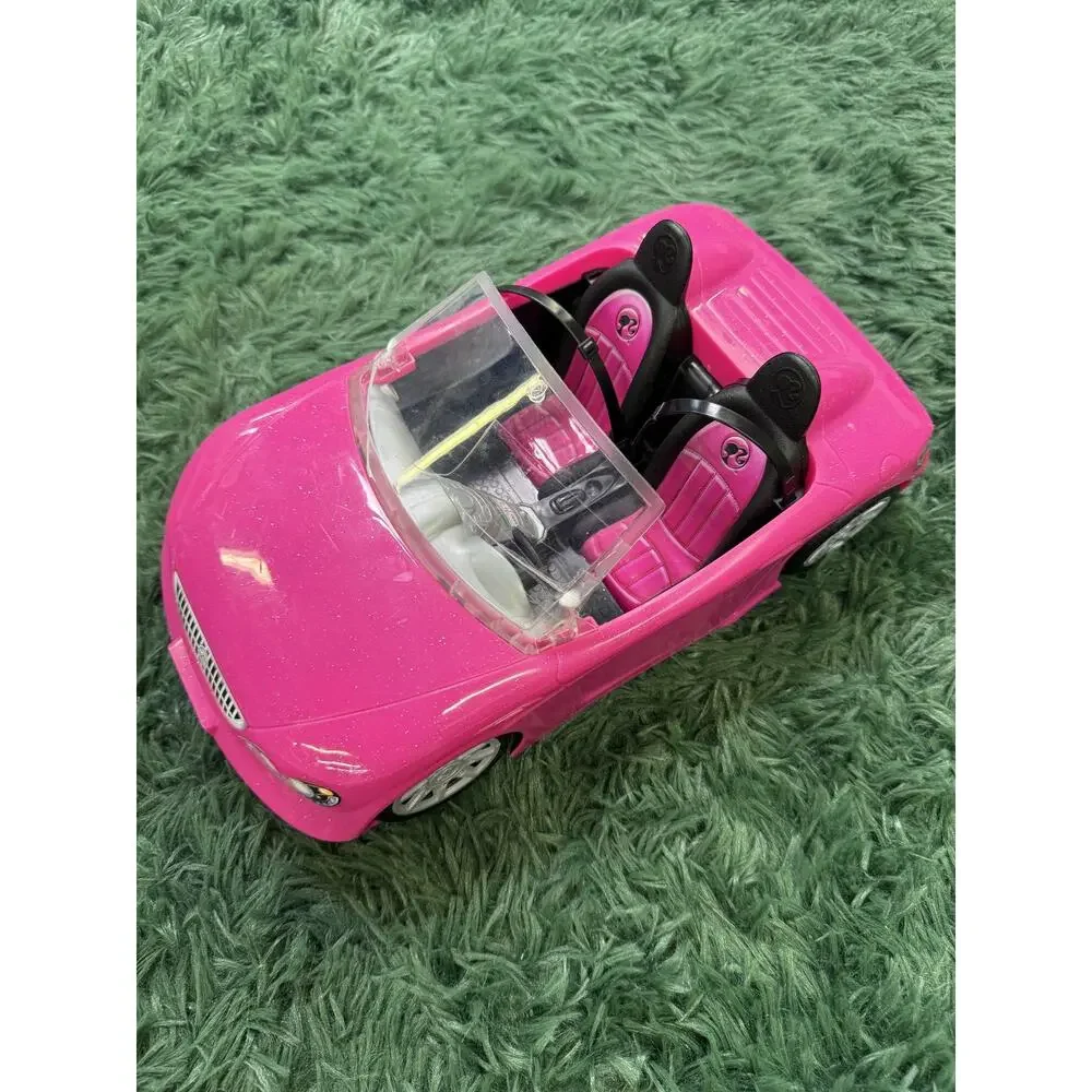 2013 Barbie Extra Glitter Pink Convertible Car Toy Vehicle Mattel BDF38 Doll